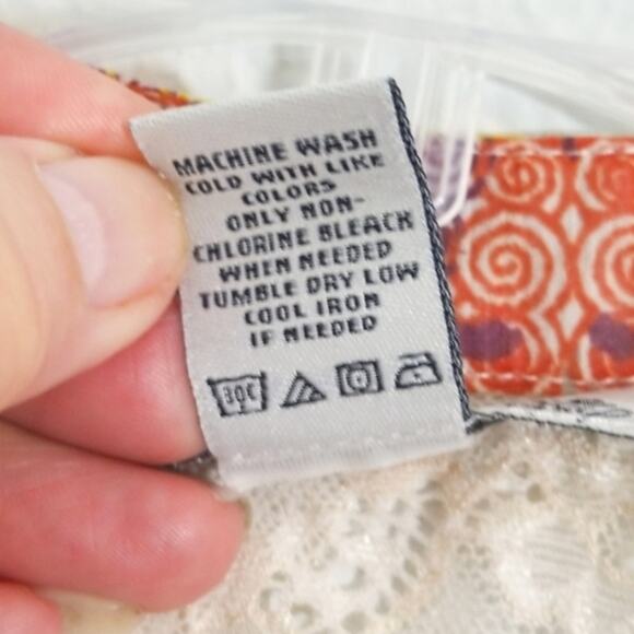 American Rag lace Chevron tie front tank top S - Picture 11 of 11